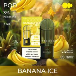 Moood Pod กลิ่น Banana Ice : กลิ่นกล้วยเย็น หอมนุ่มกล้วยแท้ๆ ผสานความเย็นกรุบกริบ, ให้รสชาติละมุนปาก